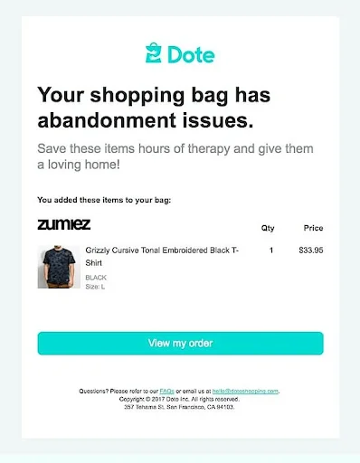 Dote_s-cart-abandonment-email