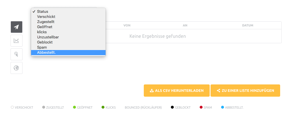 E-Mail-Statistik-Abbestellt