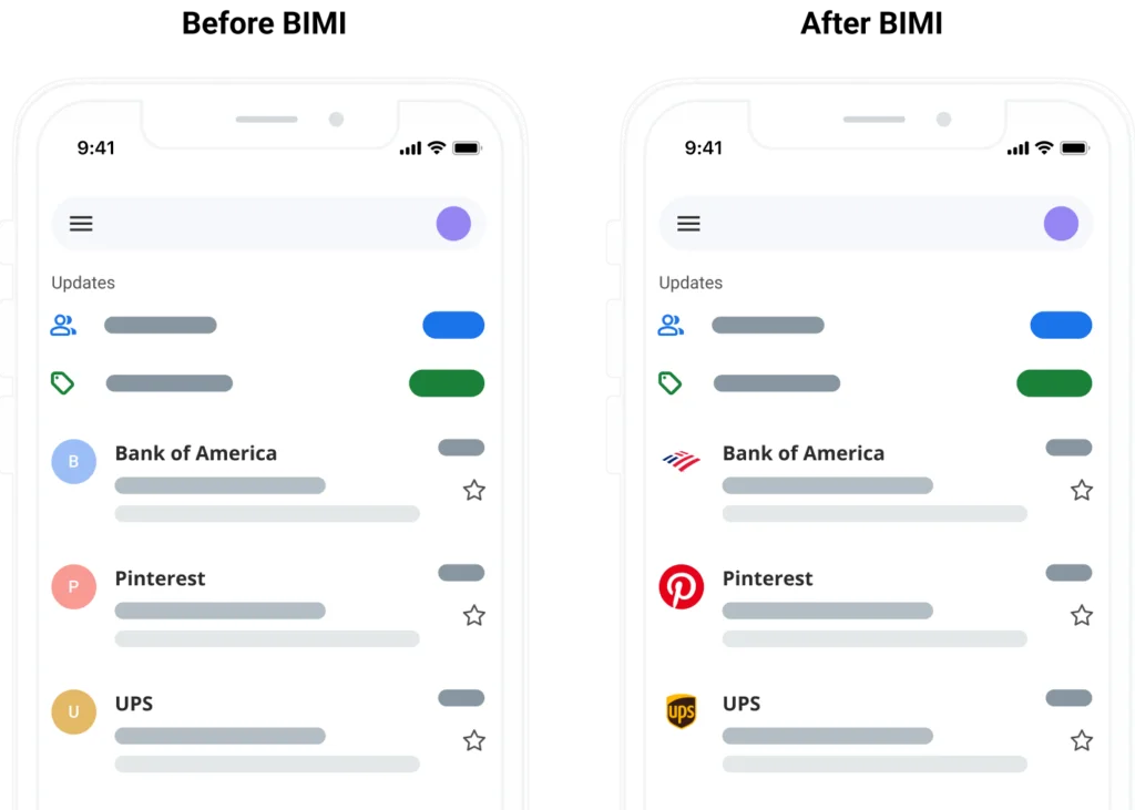 Example of BIMI in the inbox