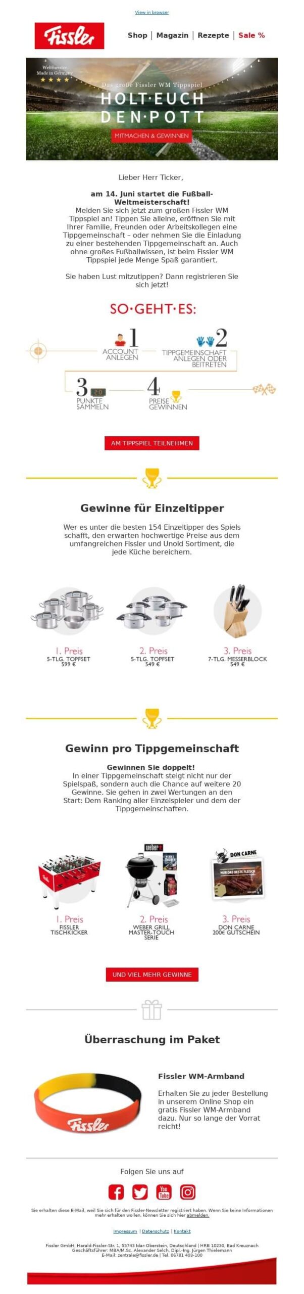 Newsletter von Fissler