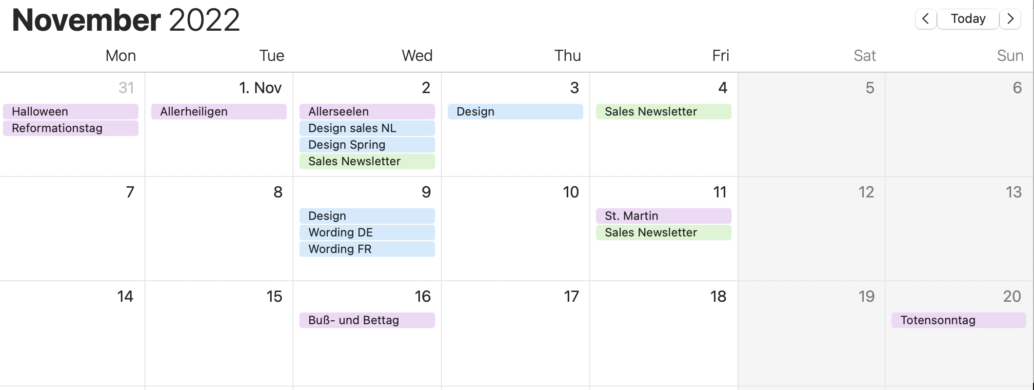 Beispiel für einen E-Mail Marketing Redaktionskalender