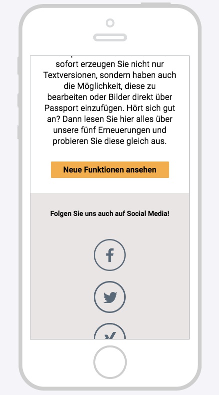 Beispiel eines CTAs in Ihren E-Mail Kampagnen