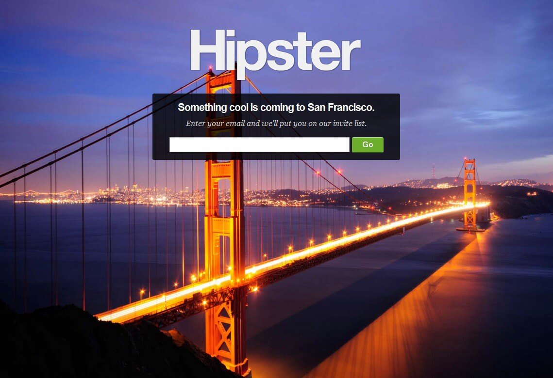 Hipster-Landing-Page