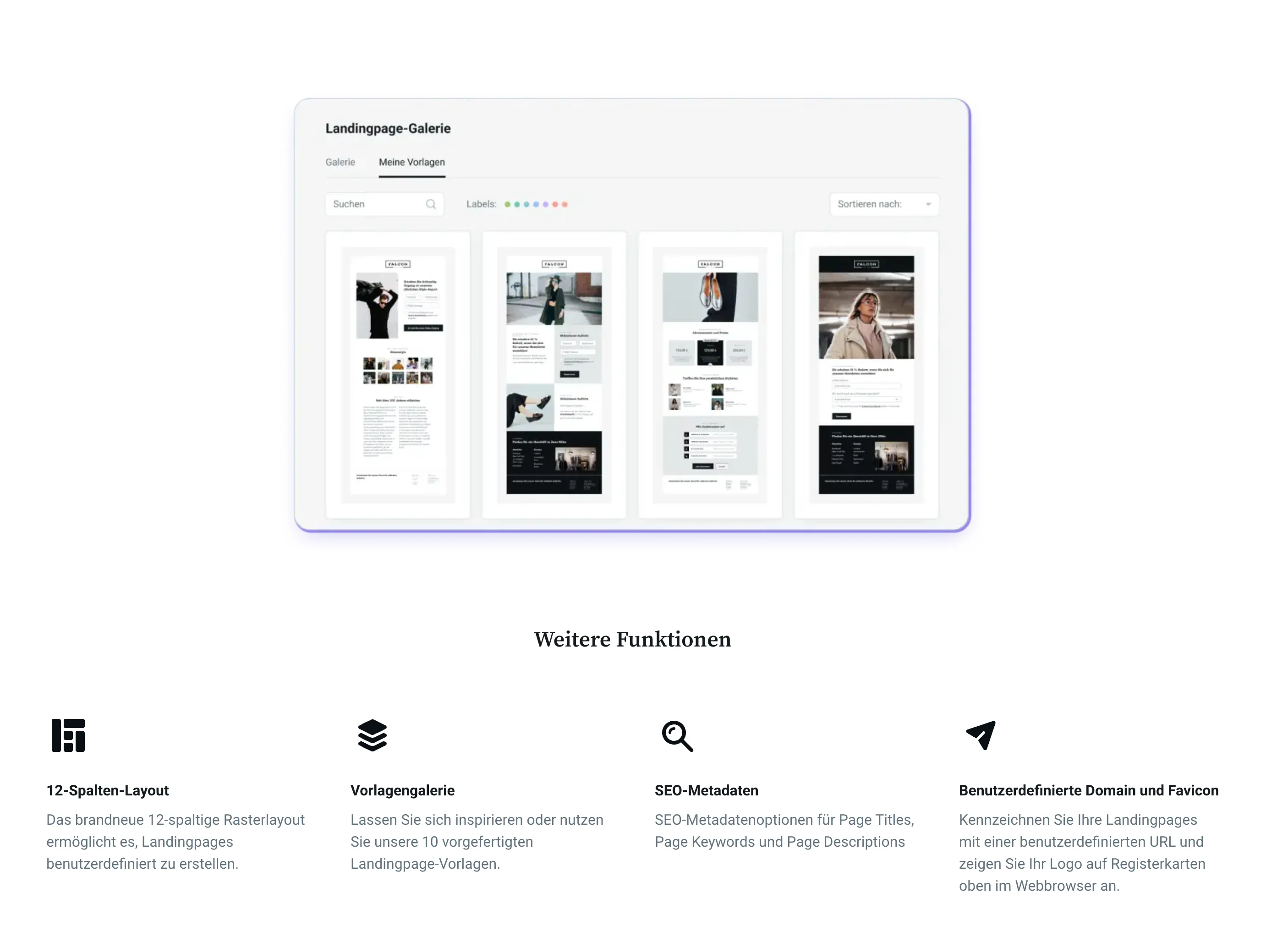Beispiel einer Produkt-Landingpage im Online Marketing