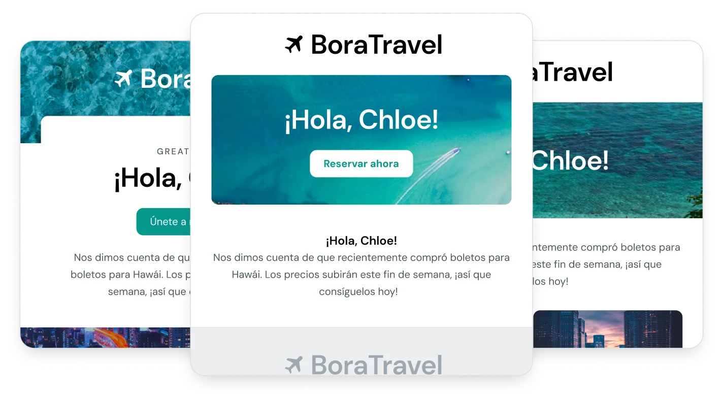 Tests A/B que te permiten conocer mejor a tus destinatarios.