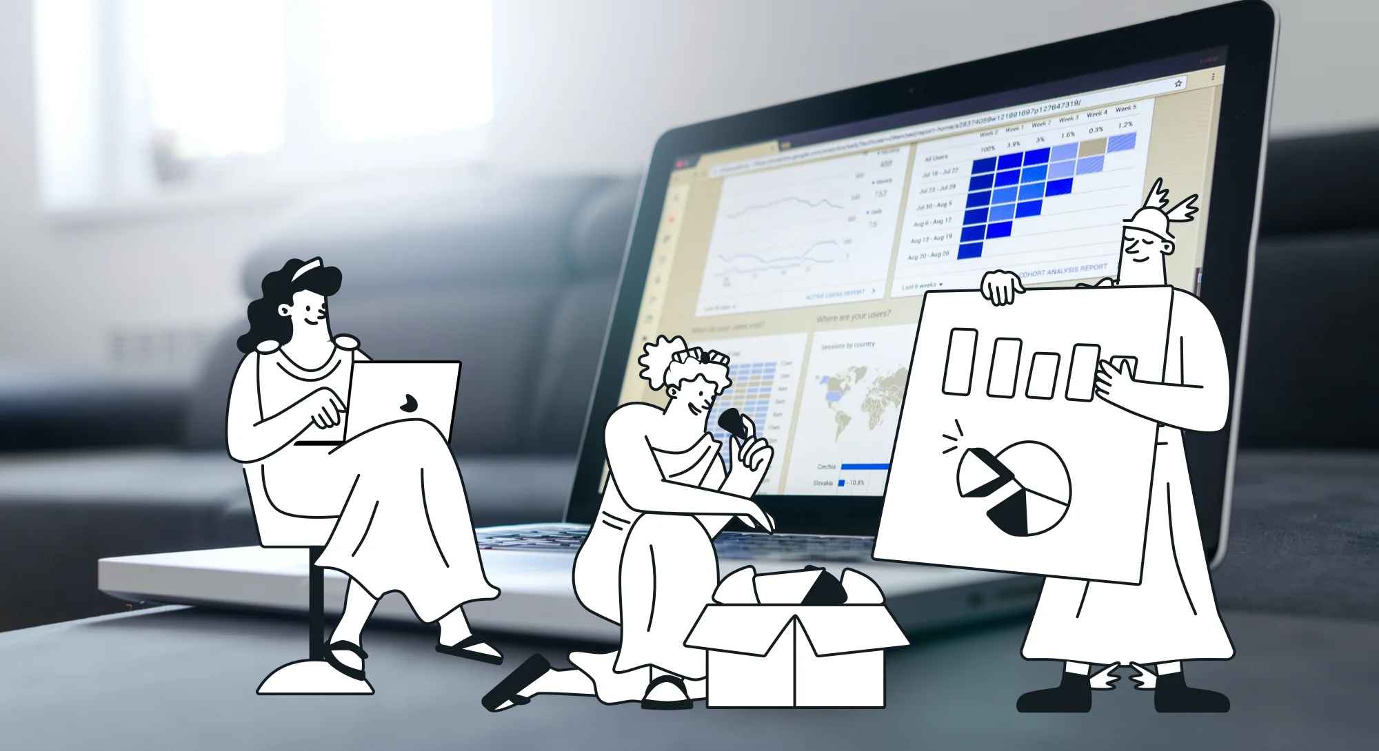 Une illustration représentant l’analyse comparative et concurrentielle