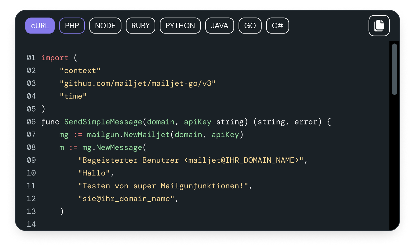SMTP-Konfiguration