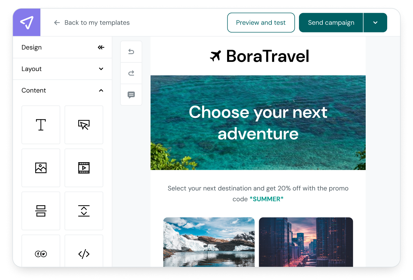 Mailjet's email editor improves your campaigns over time.