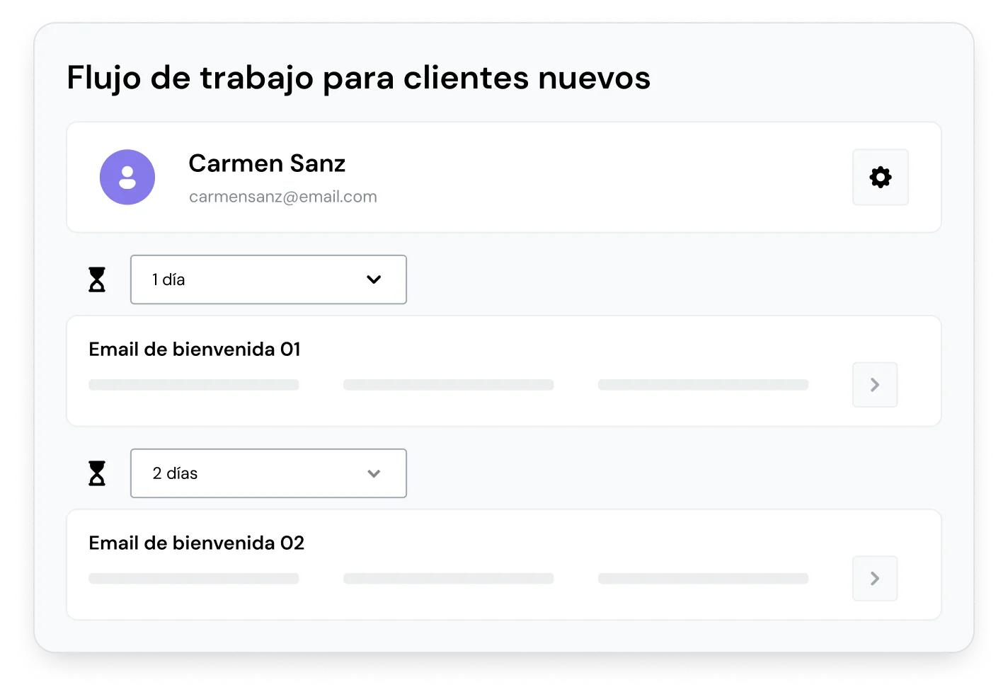 La creación de flujos de trabajo para nuevos clientes constituye un potente conjunto de herramientas.