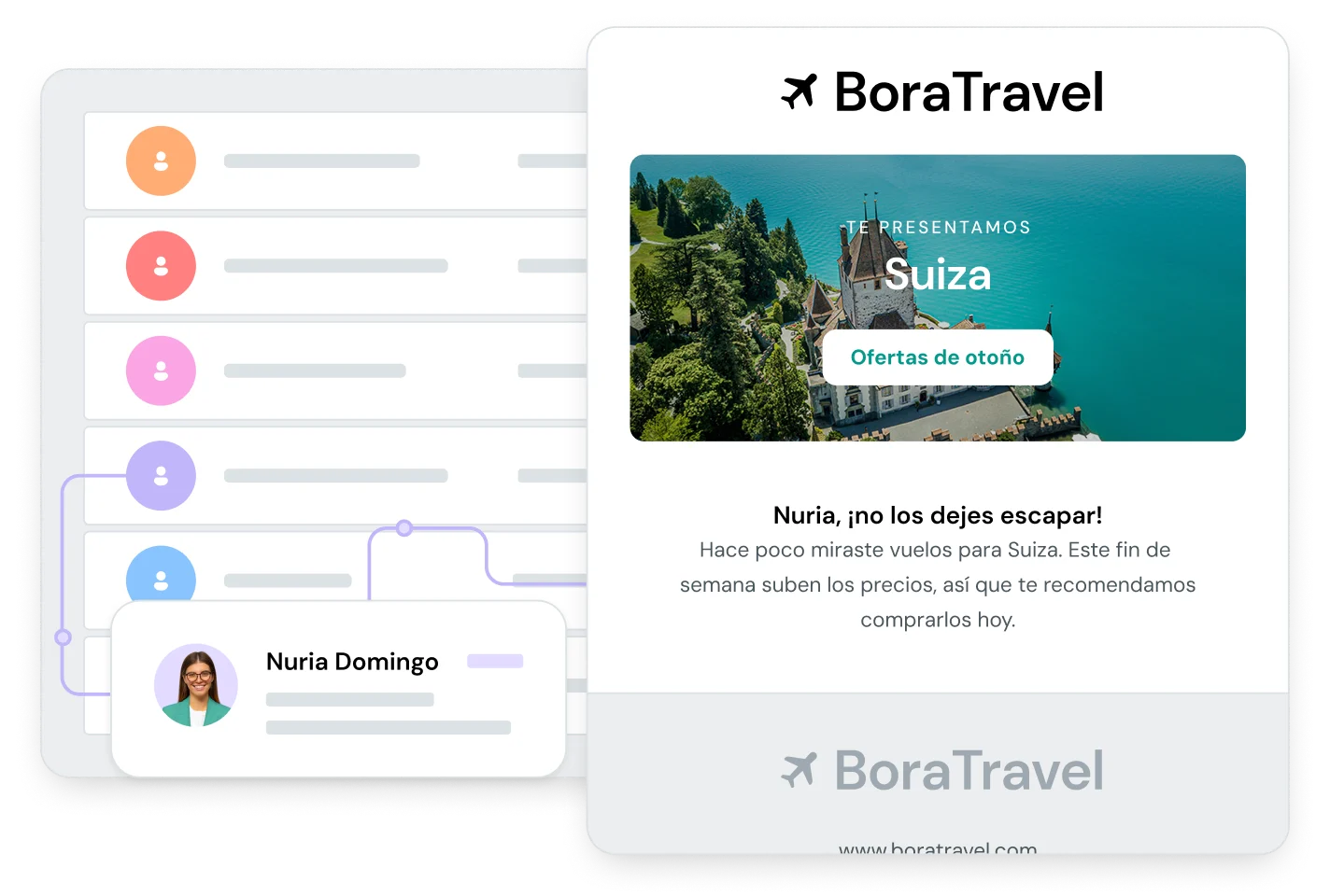 La función de personalización de emails de Mailjet permite aumentar la interacción.