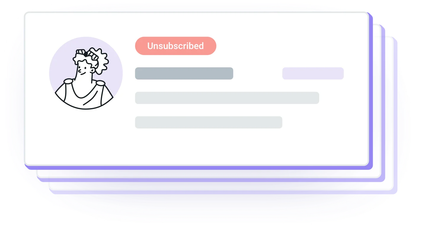 Unsubscribed customer profile