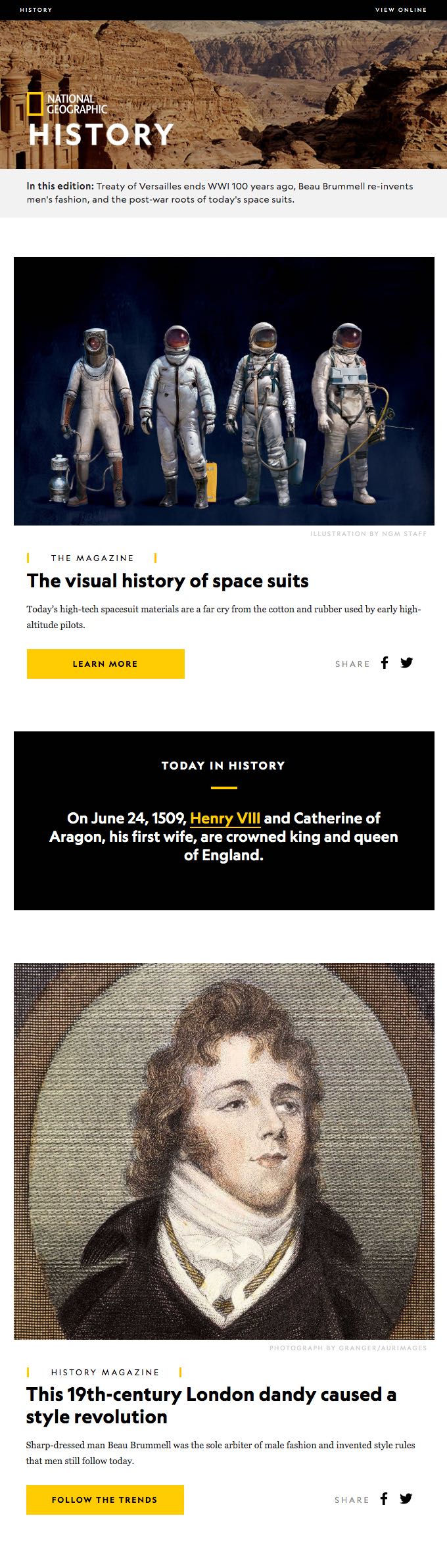 National Geographic’s weekly newsletter