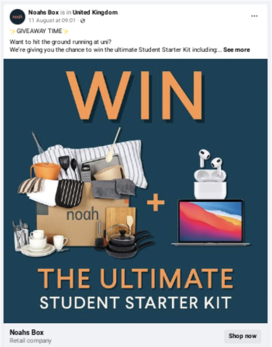 Social media competition.