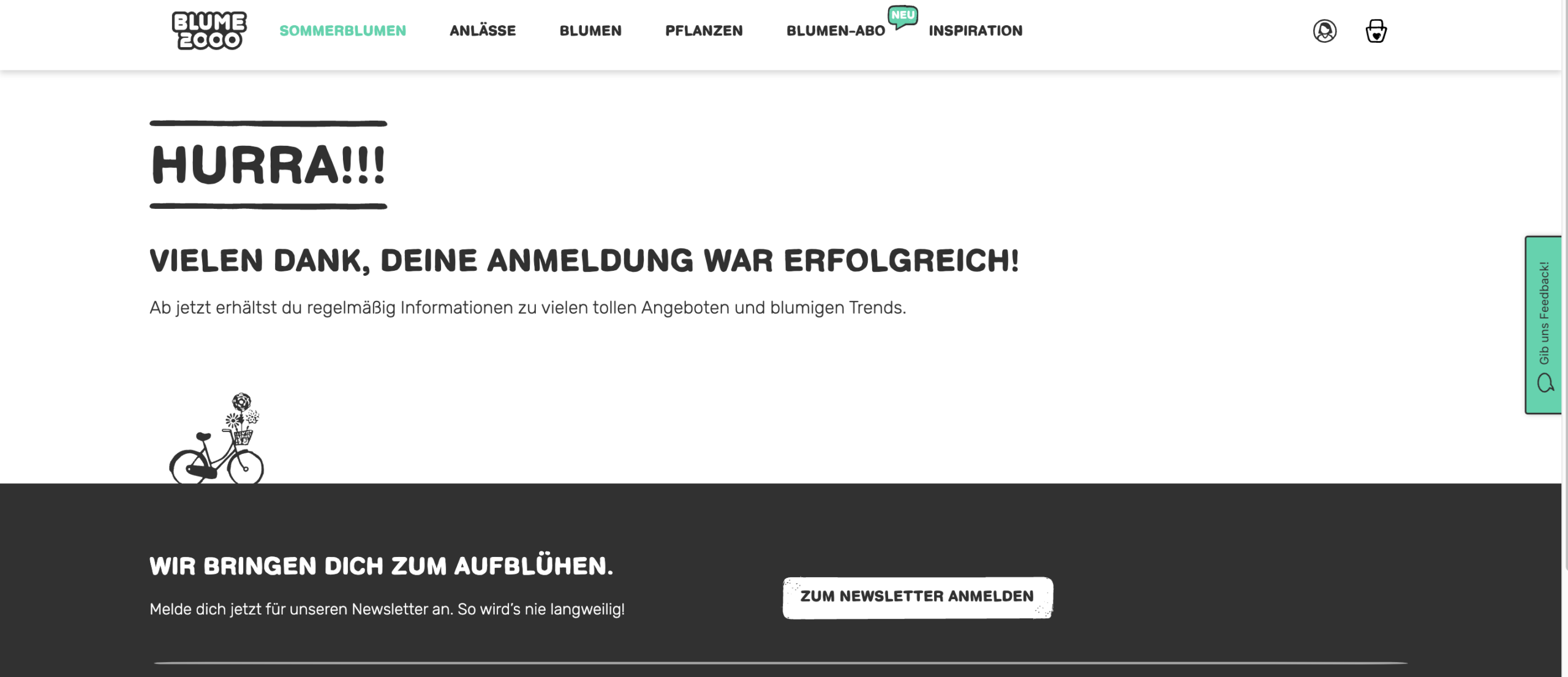 Bestätigung des Newsletters war erfolgreich – Blume 2000