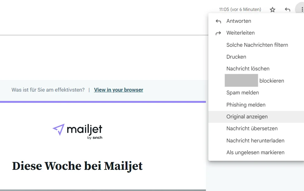 Wie Sie den Header einer E-Mail in Gmail finden und anzeigen