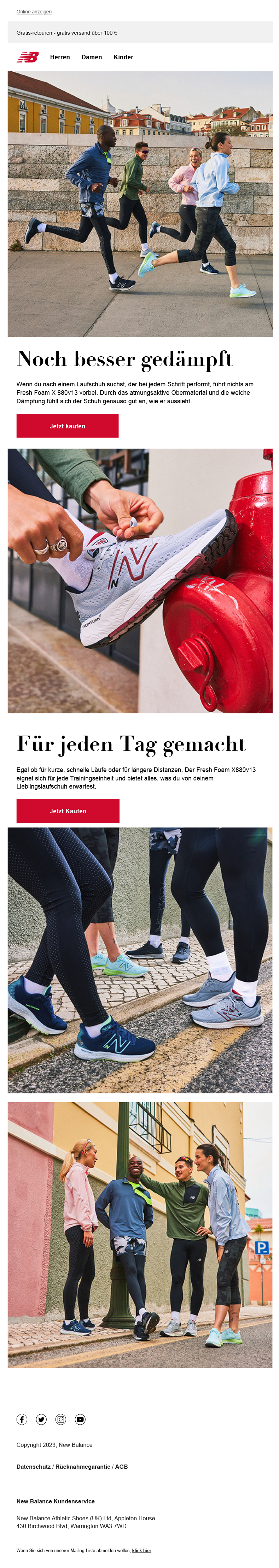 E-Mail über ein verbessertes Produkt