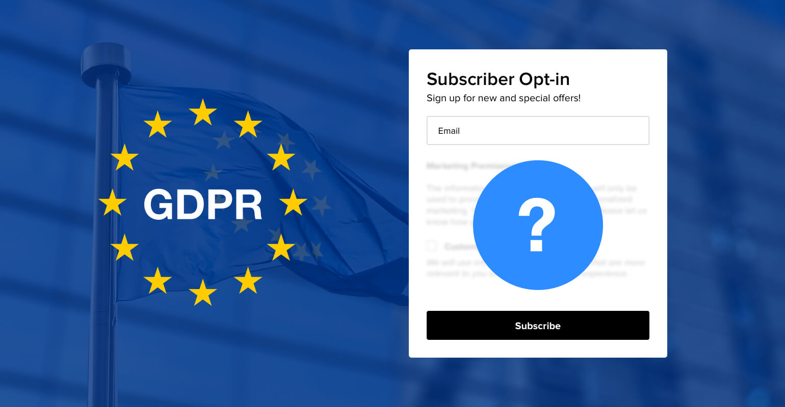 Subscriber opt in with GDPR background