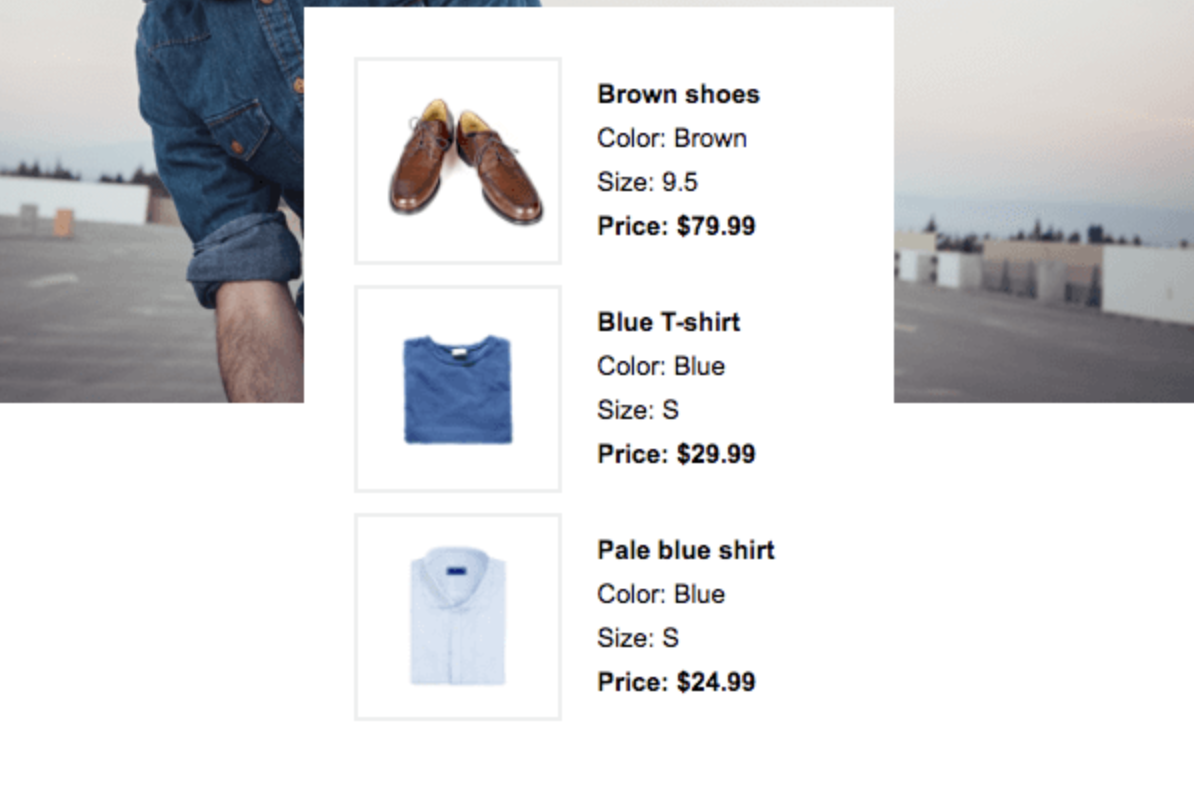 Personalised items in cart.