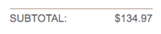 Cart subtotal.