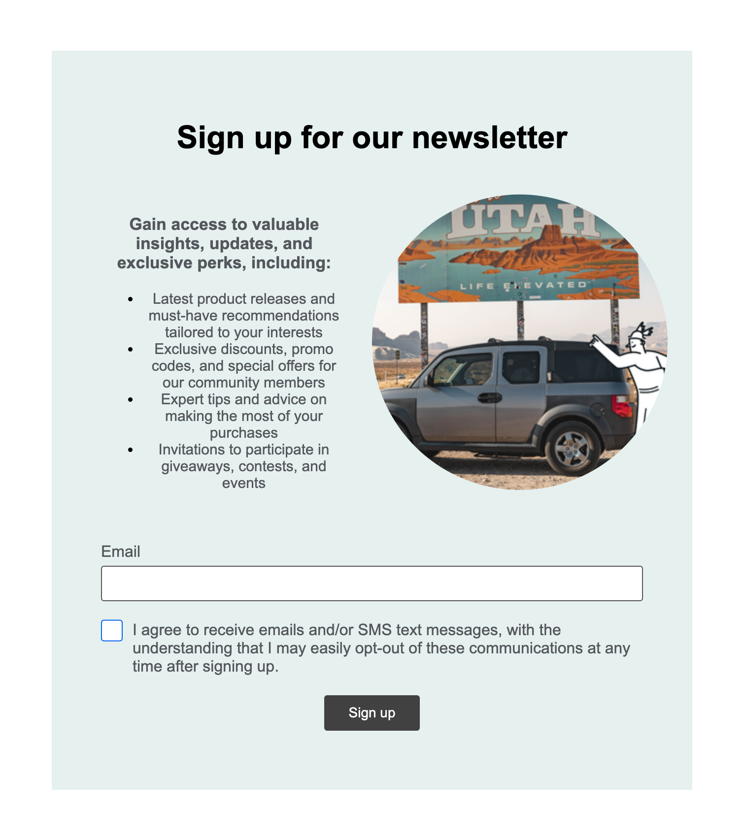 Signup form