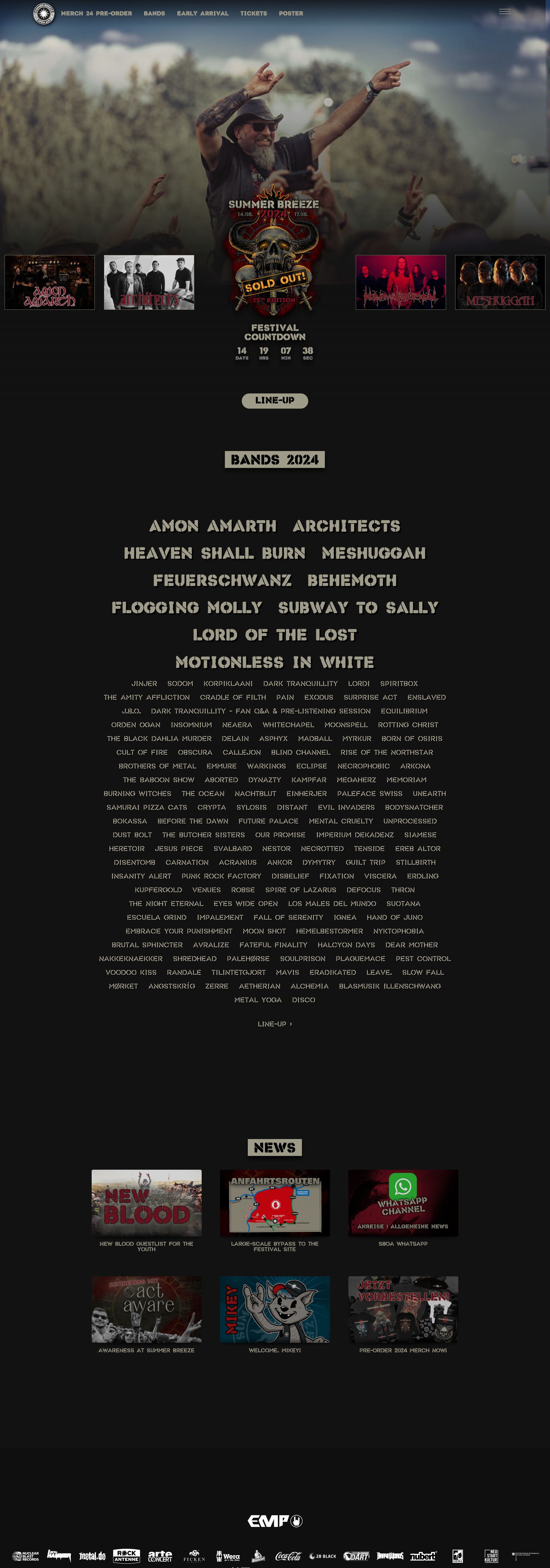 Das Summer Breeze bewirbt das baldige Festival mit einem Countdown.