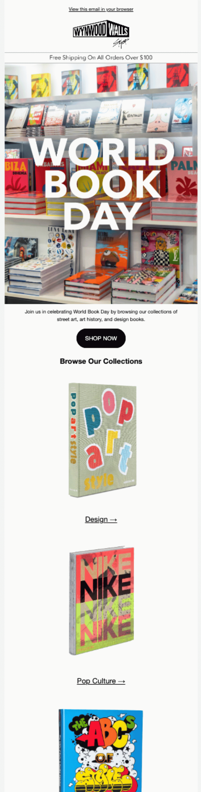 World Book Day email showcasing curated books