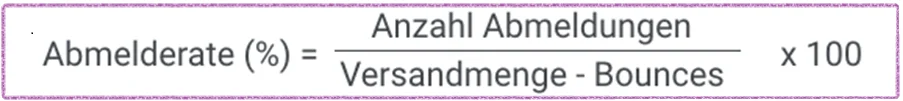 Abmelderate berechnen Grafik