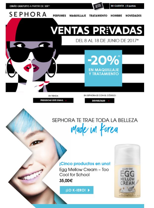 copywriting email marketing Sephora