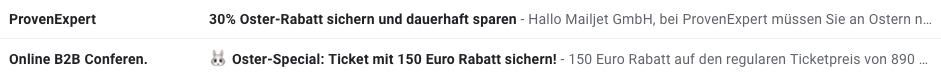 Oster-Rabatte-E-Mail-Betreffzeile