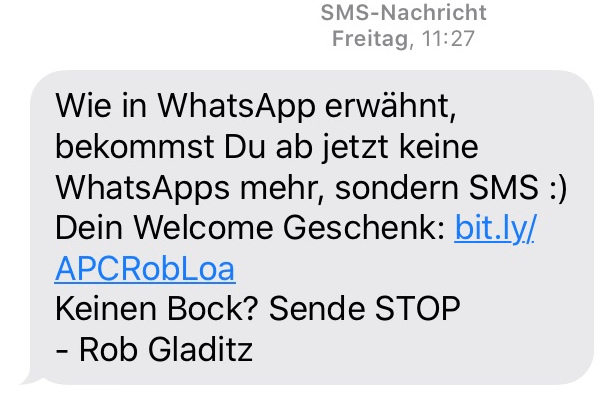 SMS Newsletter mit Opt-Out Funktion von Robert Gladitz