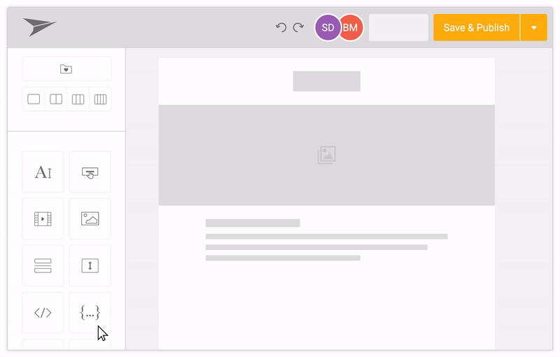 Einfügen von dynamischem Inhalt im E-Mail Editor