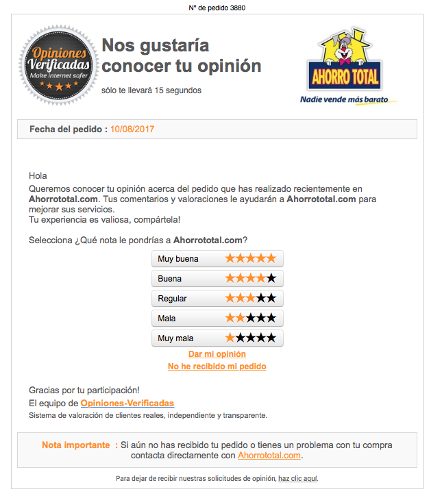Email marketing ahorrototal