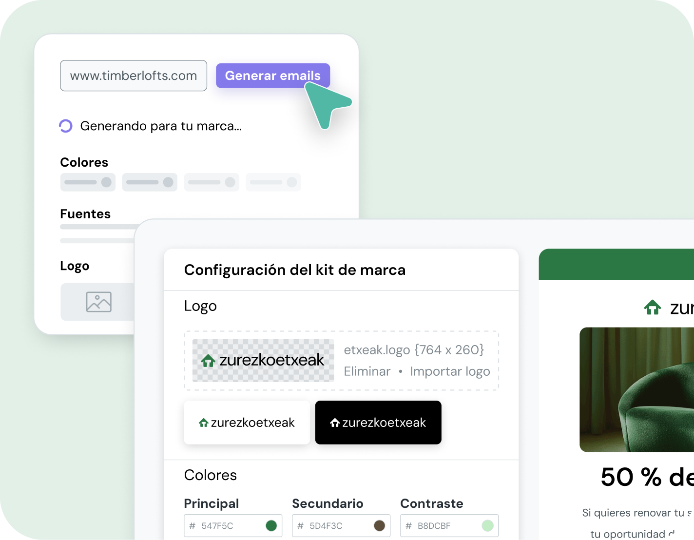 Un ejemplo de plantilla de newsletter en Mailjet