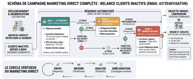 Campagne marketing direct : exemple de schéma